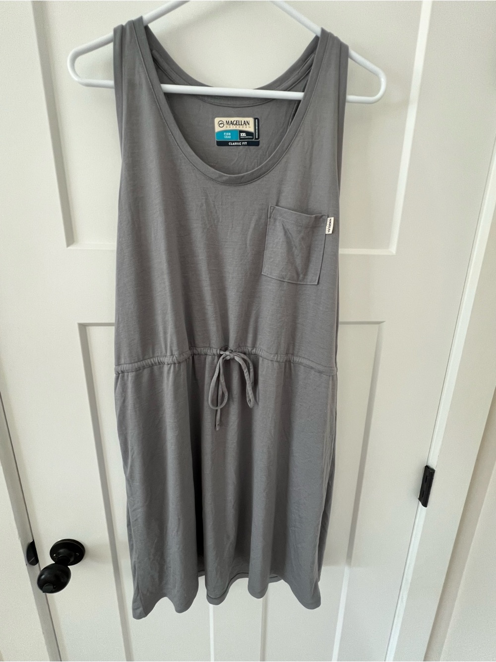 Magellan Outdoors Fish Gear Grey Moisture Wicking Racerback Dress XXL